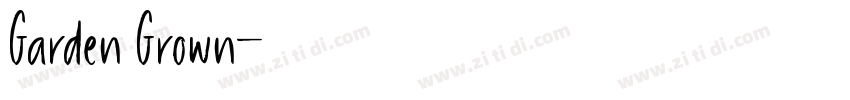 Garden Grown字体转换